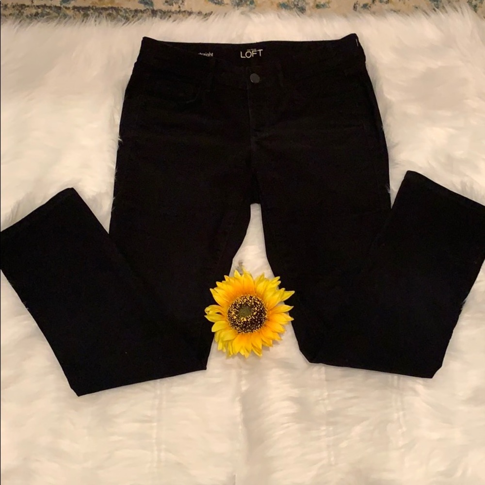 ANN TAYLOR  LOFT black corduroy pant
